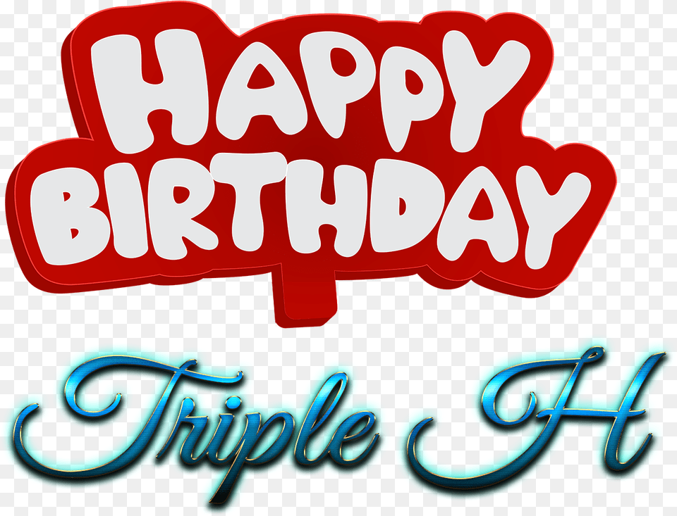 Triple H Happy Birthday Name Logo Calligraphy, Text Free Png