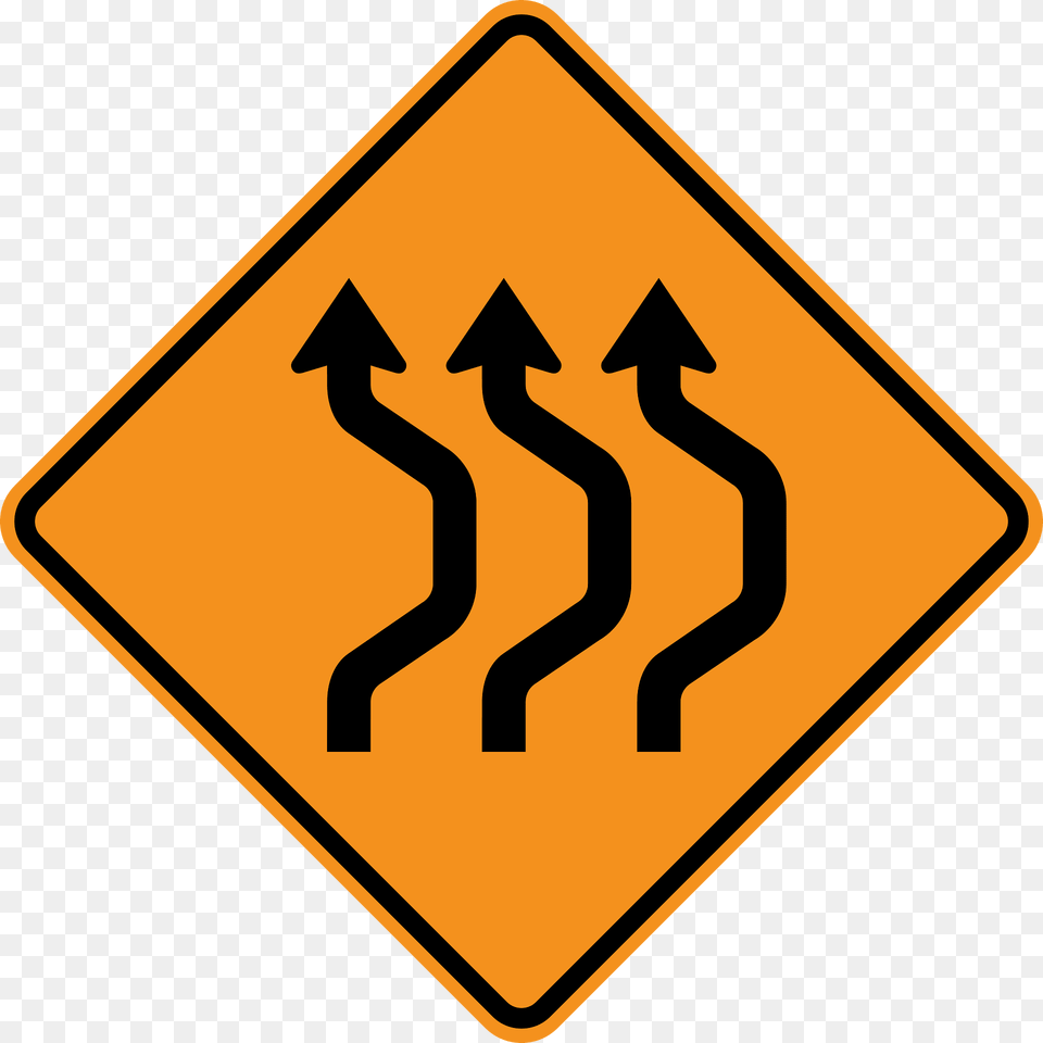 Triple Lane Shift Pair Clipart, Sign, Symbol, Road Sign Free Transparent Png