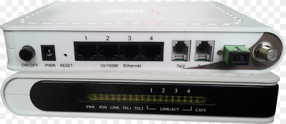 Triple Play Onu For Ftth 4 Ethernet 2 Voice Fxs And Radio Receiver, Electronics, Hardware, Router, Computer Hardware Png