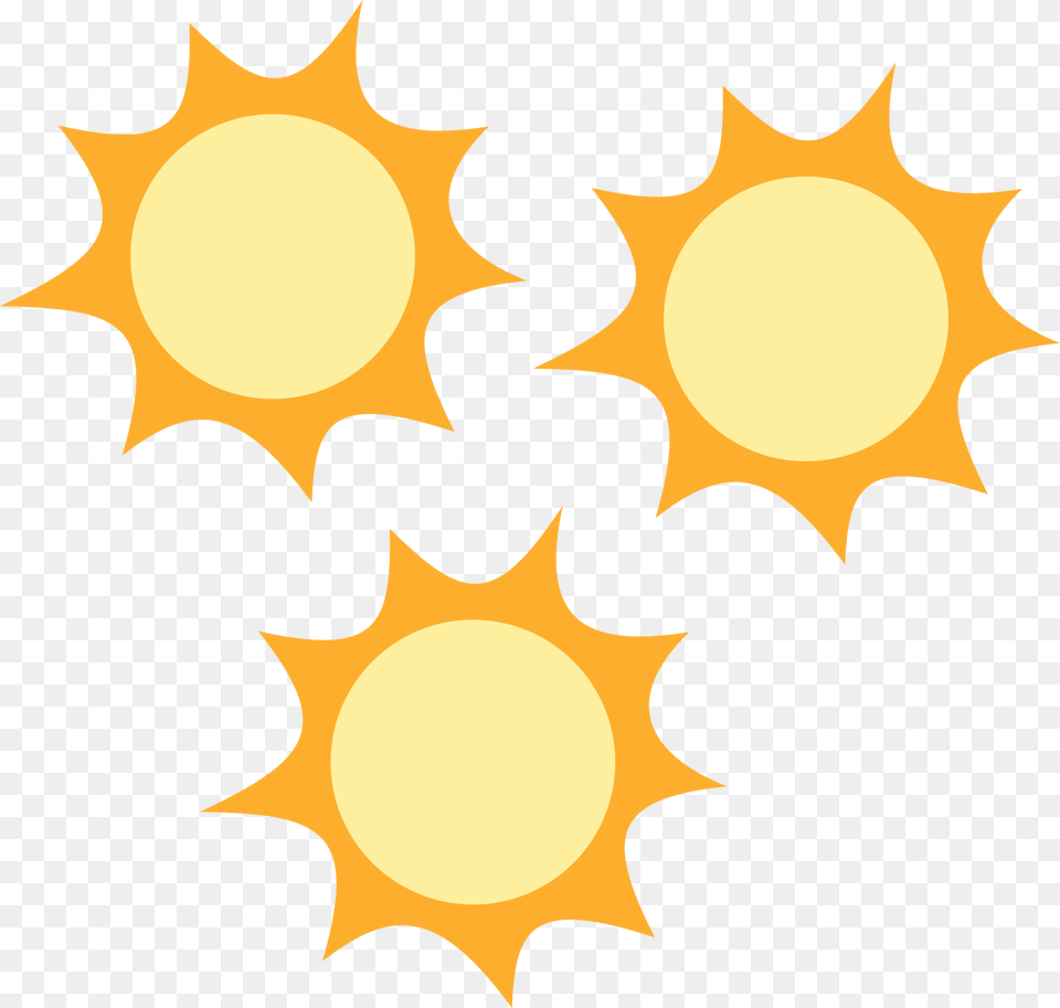 Triple Sun Cutie Mark By The Smiling Pony Mlp Sun Cutie Mark, Lighting, Symbol, Nature, Night Free Png