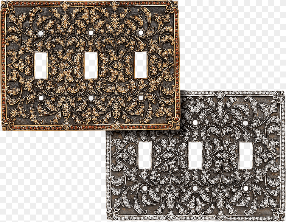 Triple Toggle Switch Cover 8000 With Clear Crystal Cpu, Accessories, Pattern, Bronze, Buckle Free Png