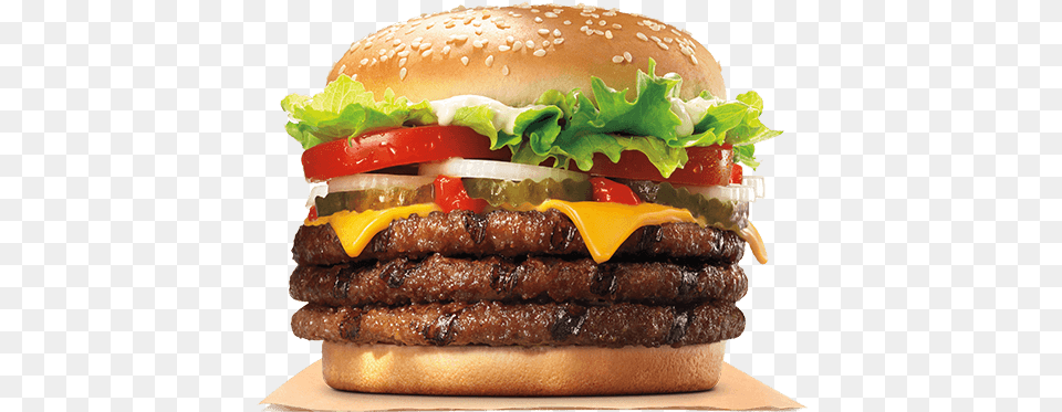 Triple Whopper Sandwich Burger King Crown, Food Free Transparent Png