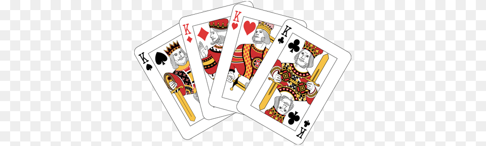 Tripleclicks Card King An Eager Zebra Game All 4 King Cards, Baby, Person, Gambling, Body Part Png Image