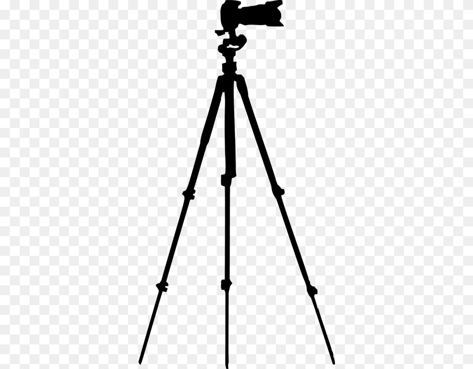 Tripod Camera Lens Silhouette, Gray Png