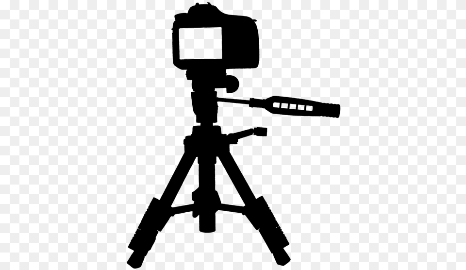 Tripod Silhouette, Gray Free Transparent Png