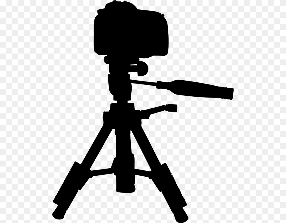 Tripod Video Cameras Silhouette, Gray Free Transparent Png