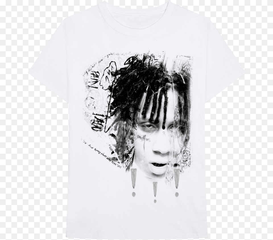 Trippie Redd Exclamation Mark Merch, Clothing, T-shirt, Adult, Face Free Png