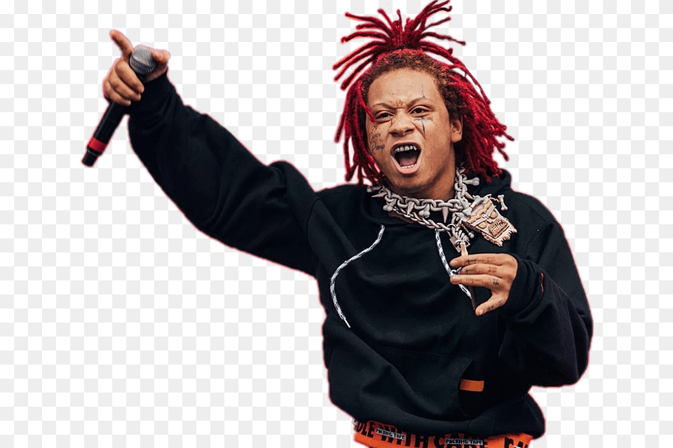 Trippieredd 1400 Trippieredd14 Ohio Xxxtentacion Trippie Redd Wallpaper Hd, Performer, Person, Solo Performance, Microphone Free Transparent Png