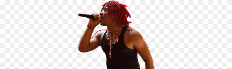 Trippieredd Rap Hiphop Red Trippie 14 Big14 Singing, Maroon, Electrical Device, Lighting, Microphone Png Image