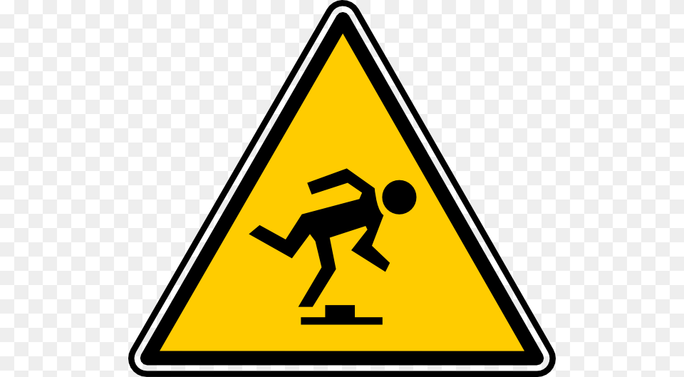 Tripping Hazard Clip Art, Sign, Symbol, Road Sign Free Png Download