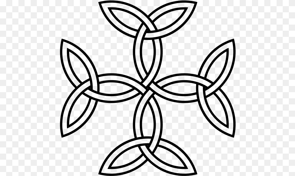 Triquetra Cross Celtic Symbols, Gray Free Png Download