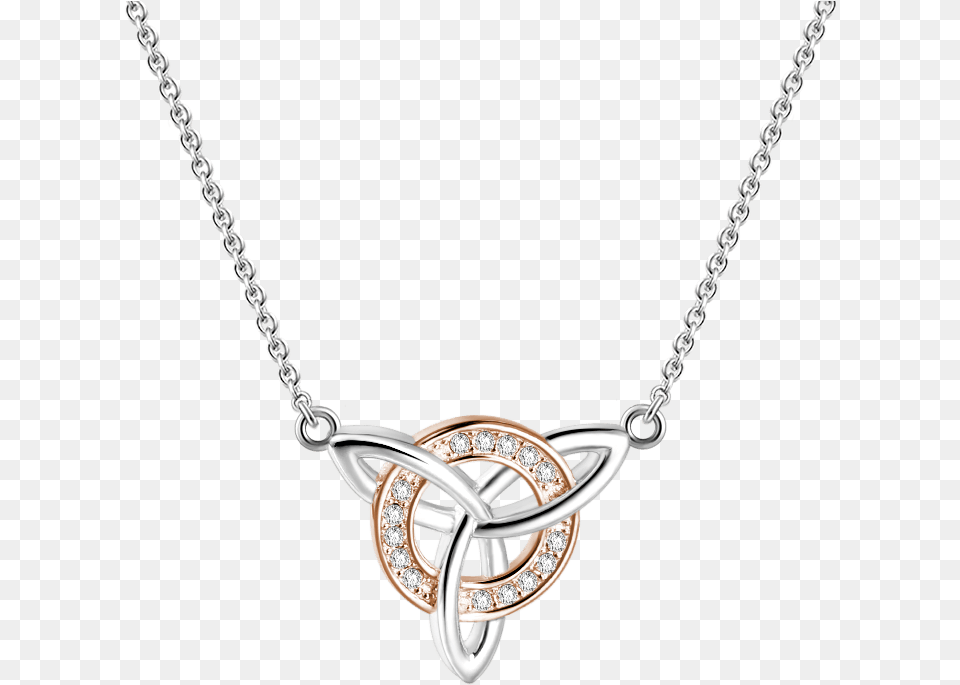 Triquetra Layered Necklace Rose Gold Necklace, Accessories, Diamond, Gemstone, Jewelry Png