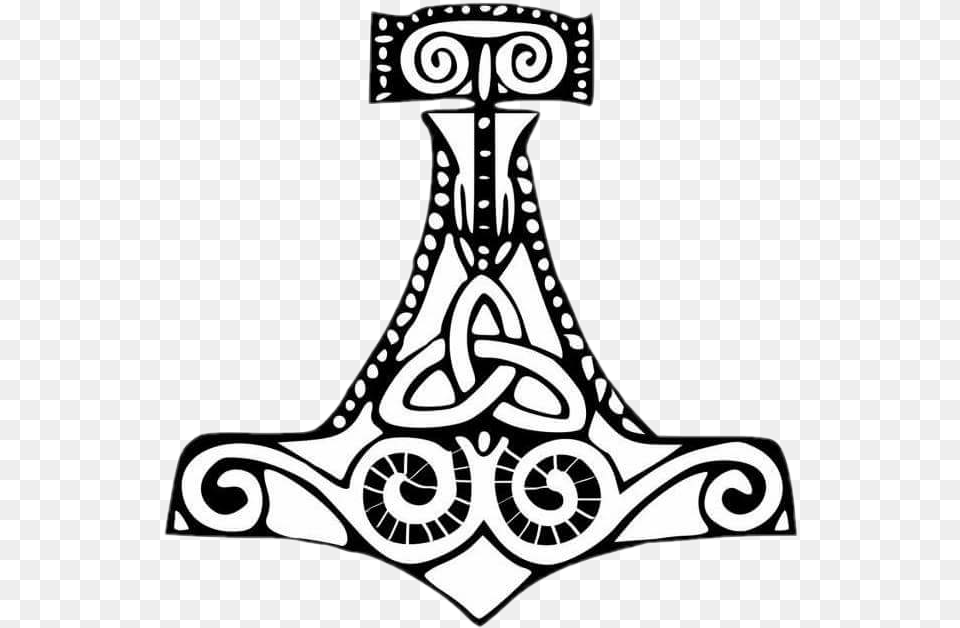 Triquetra Martillo Martillodethor Thor Mitologianordica Mjolnir Tattoo Design, Symbol, Emblem, Cross, Grass Free Transparent Png
