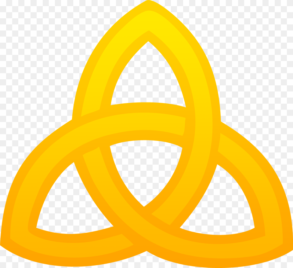 Triquetra Symbol Golden Clip Art Gold Celtic Knot Clipart, Clothing, Hardhat, Helmet Free Png