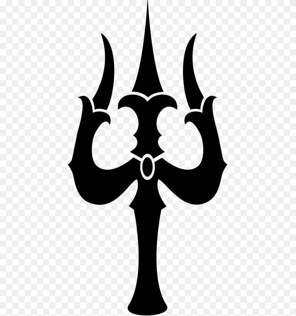 Trishul Clipart, Gray Png