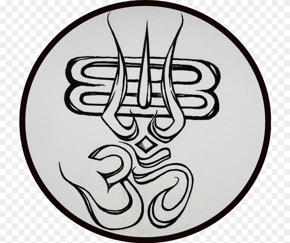 Trishul With Aum Shiva Om Symbol, Emblem, Logo, Text Png Image