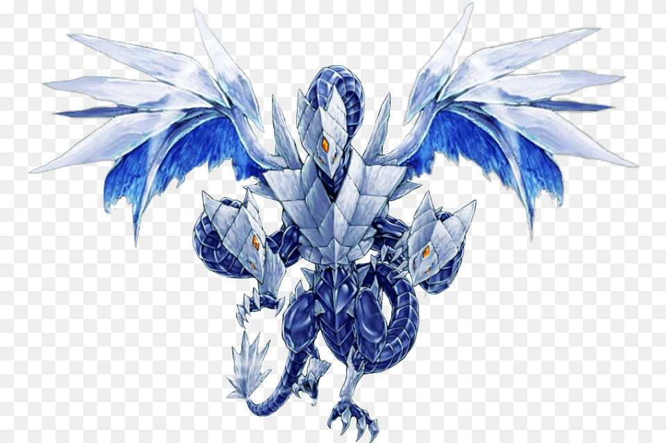 Trishula Dragon Of The Ice Barrier Yu Gi Oh Trishula Dragon Of The Ice Barrier, Animal, Bird Png