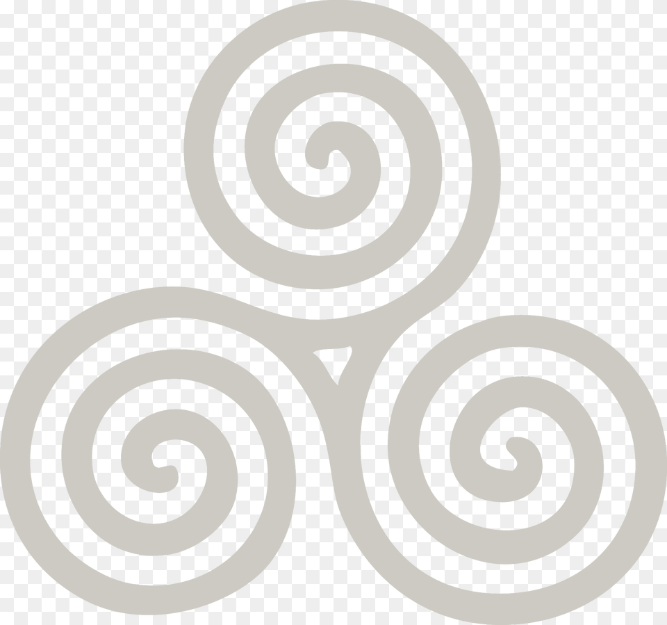 Triskelion Celtic Spiral White, Coil Png