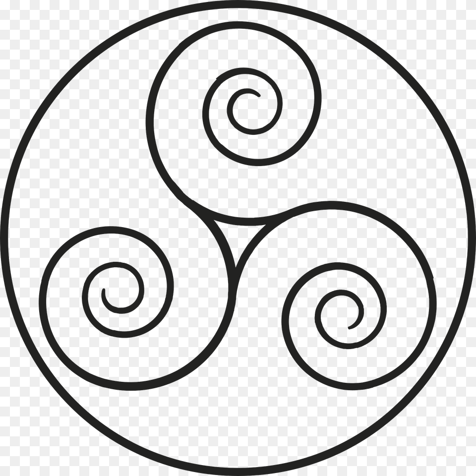 Triskelion Clipart, Spiral, Coil Free Png Download