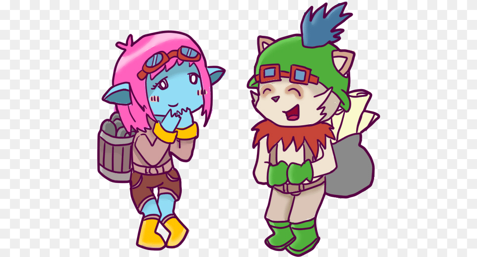 Tristana And Teemo By Prochyprochy Lol Teemo Tristana Love, Baby, Person, Face, Head Free Transparent Png