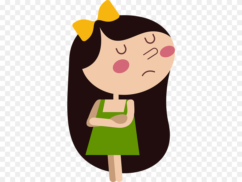 Triste Infeliz Tristeza Lindo Beb Cute Sad Cartoon Girl, Person Free Transparent Png