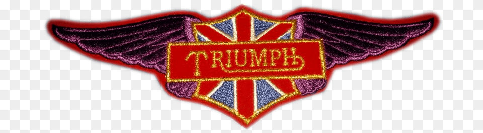 Triumph Wings Logo Patch 8 X 25 Emblem, Badge, Symbol, Accessories, Bag Free Png
