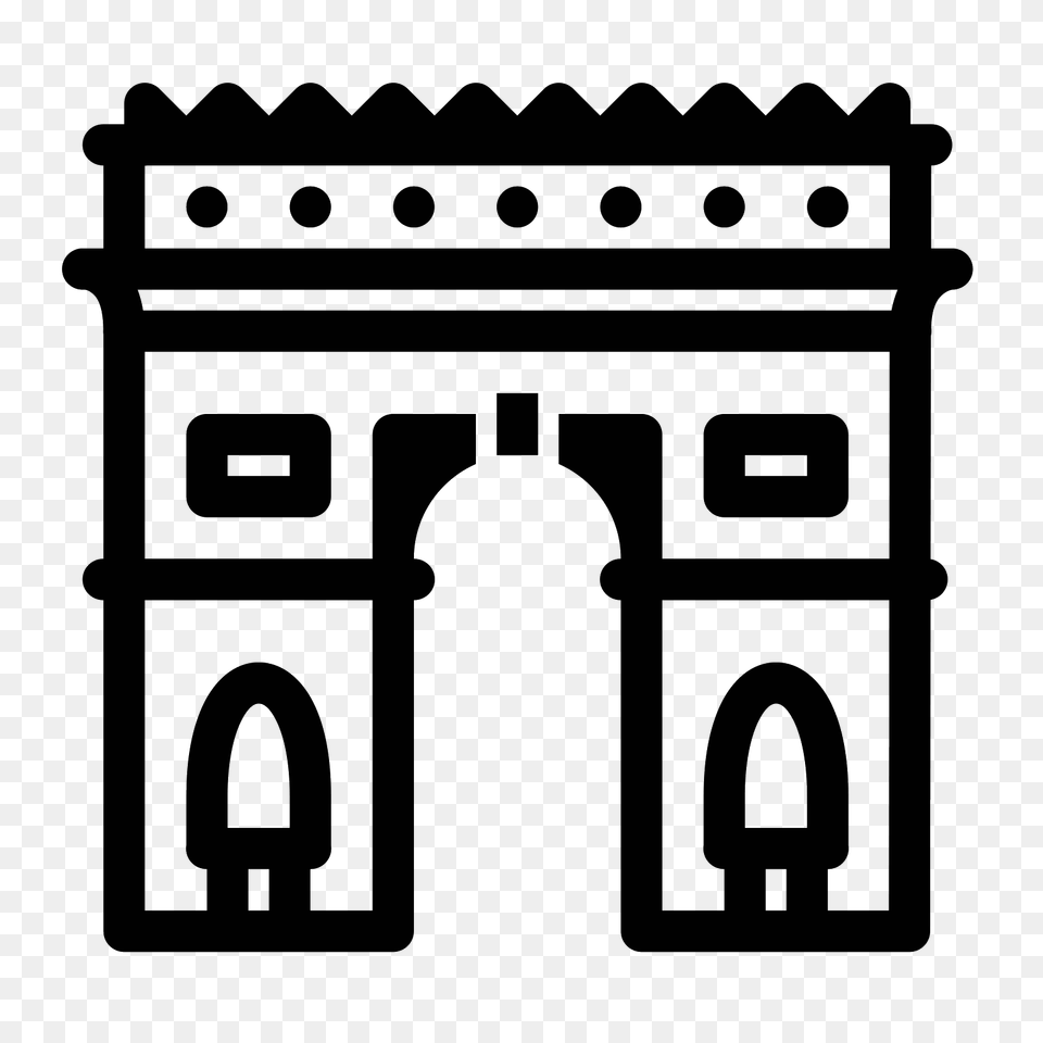 Triumphal Arch Icon, Gray Free Transparent Png