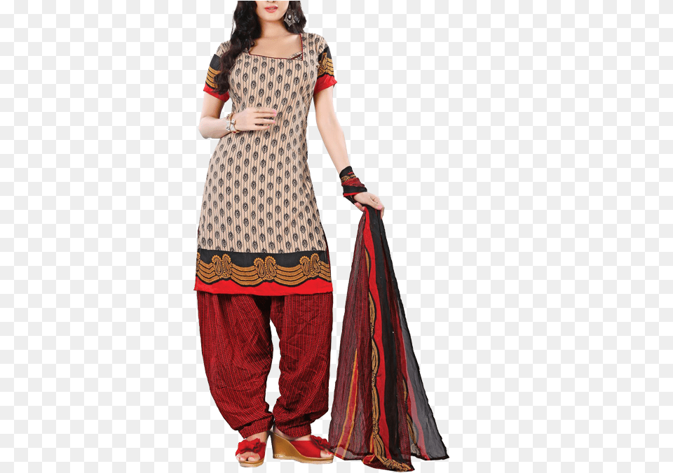 Triveni Classy Cotton Salwar Kameez Silk, Adult, Female, Person, Woman Png Image