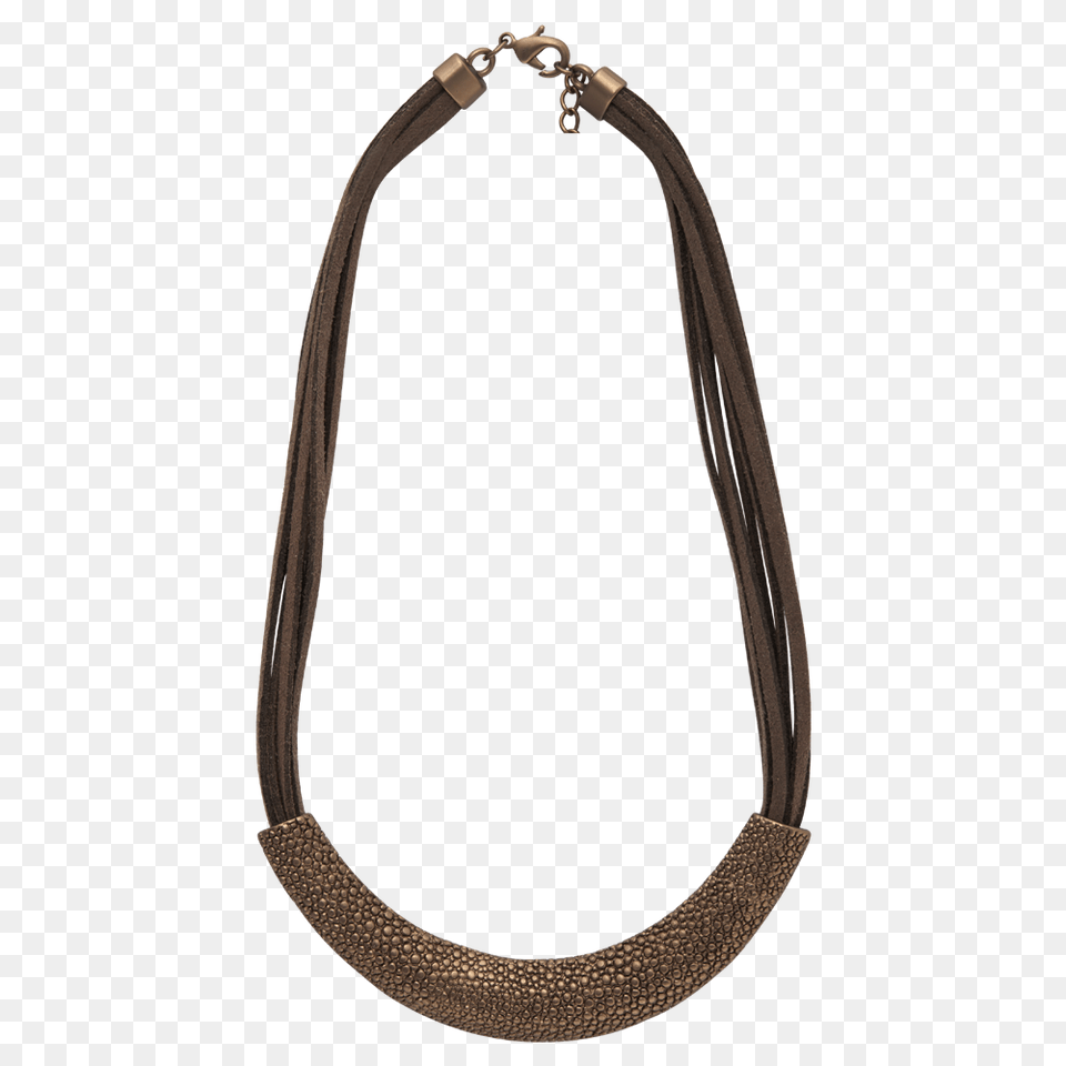 Trixie Suede Textured Necklace Coffee Gold Plating, Accessories, Jewelry, Strap Free Png Download
