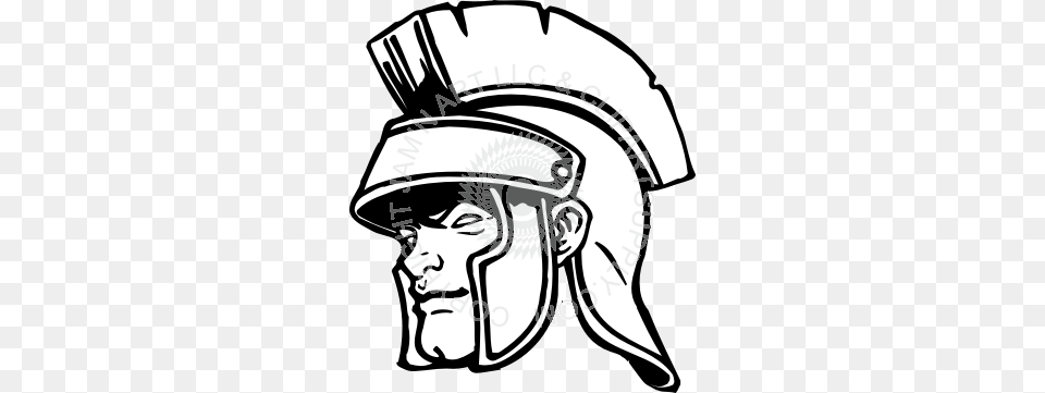 Trojan Head Face Left, Helmet, Crash Helmet, Person Free Transparent Png