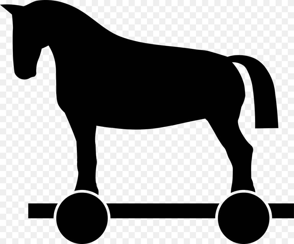 Trojan Horse Clipart, Gray Png