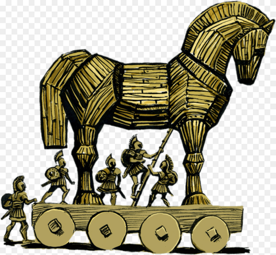 Trojan Horse Illustration Wooden Horse From Troy, Baby, Person, Adult, Man Png Image