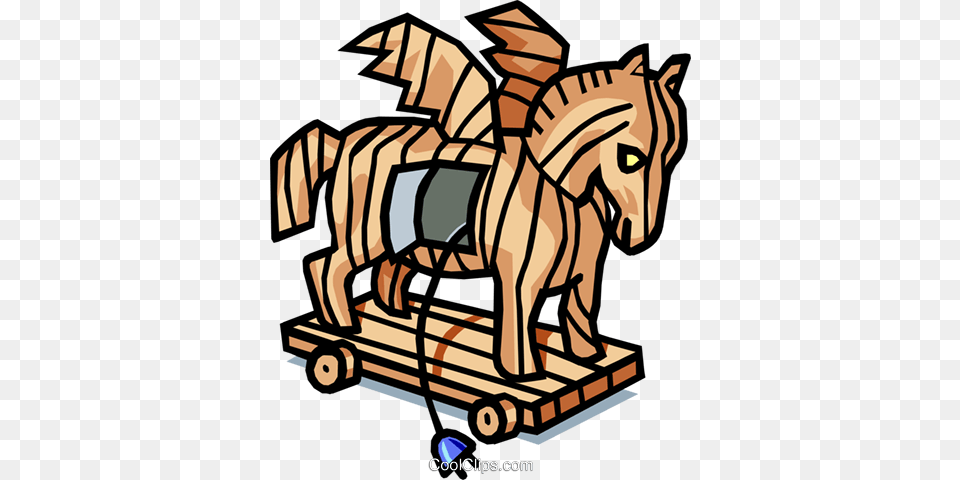 Trojan Horse Royalty Vector Clip Art Illustration, Bulldozer, Machine, Carriage, Transportation Png Image