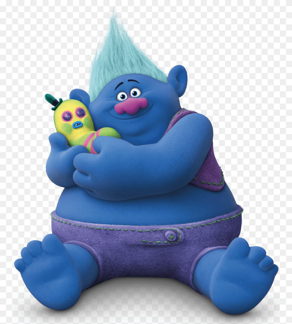 Troll Biggie Blue Troll Trolls Movie, Toy, Plush, Cartoon Free Png