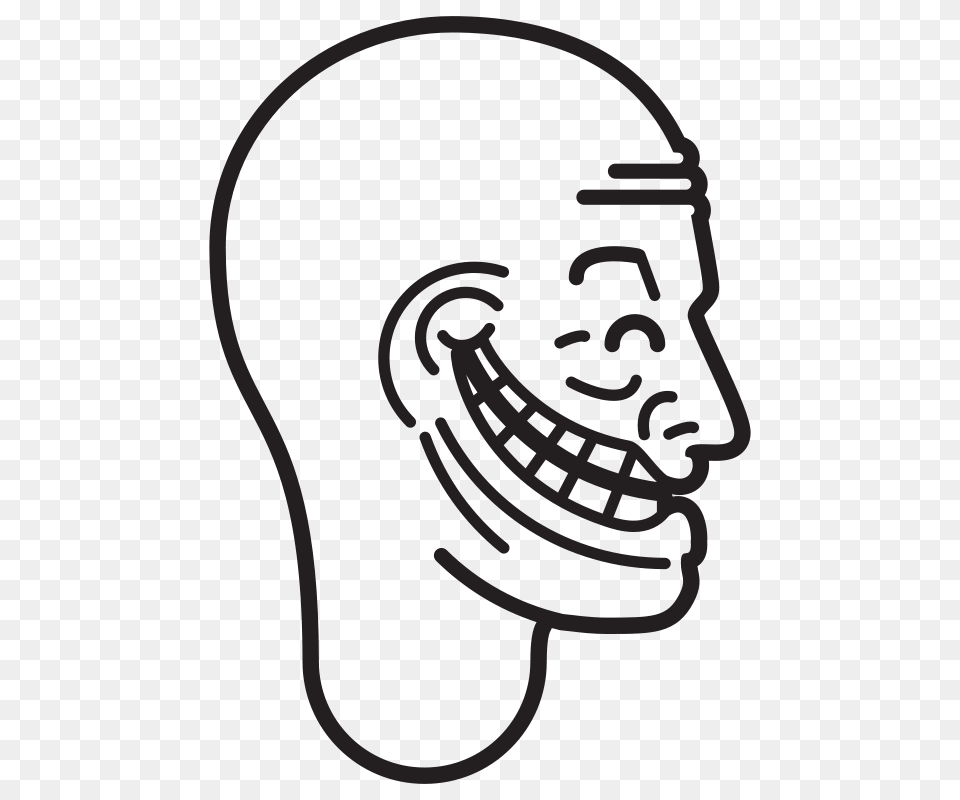 Troll Clipart Black And White Angry Cartoon Troll A Cartoon, Person, Head, Face Png Image
