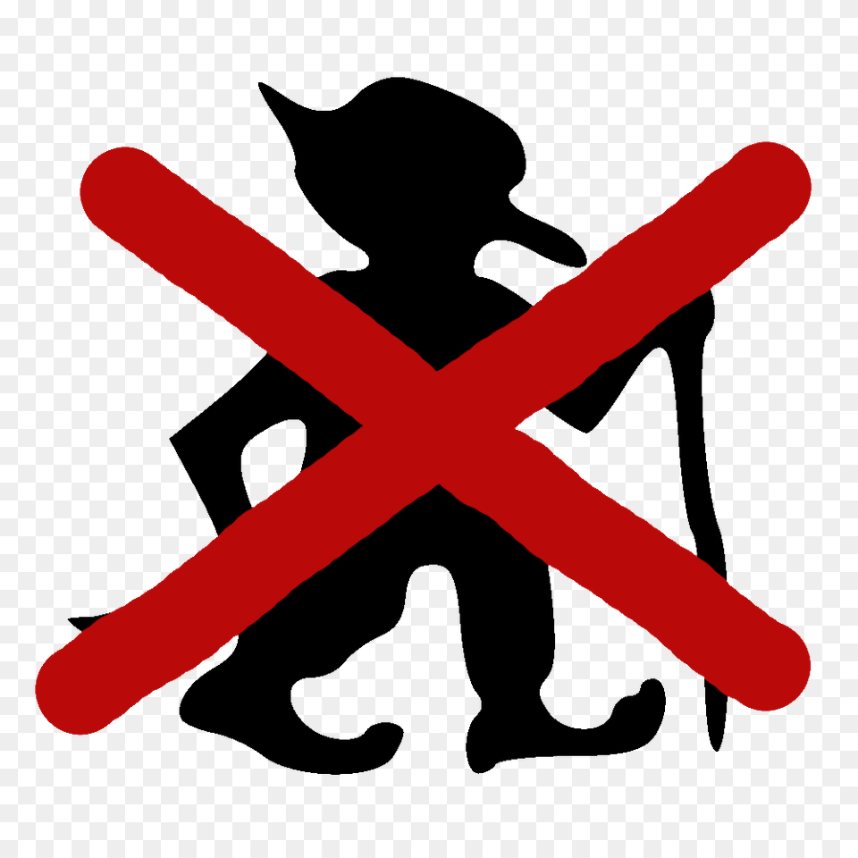 Troll Crossed Out, Sign, Symbol, Person Free Png Download