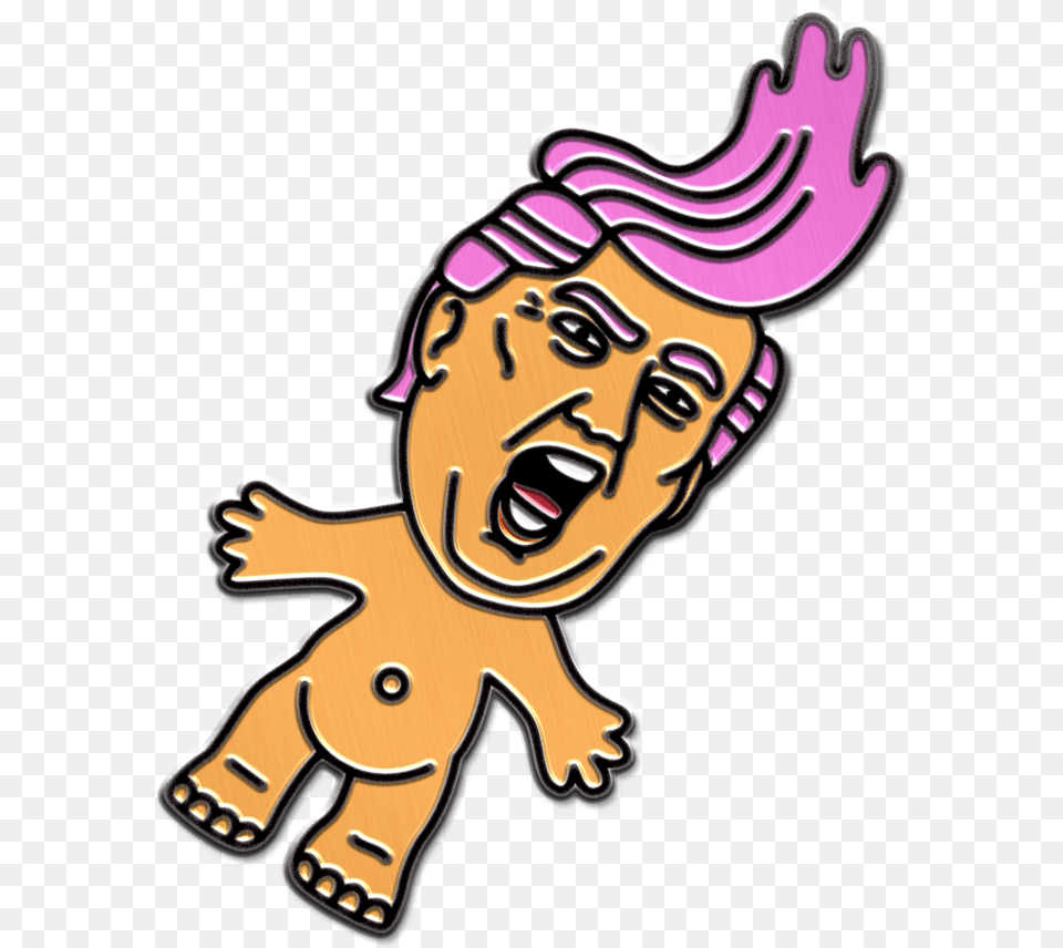 Troll Doll Trump Pin, Glove, Clothing, Purple, Baby Png Image