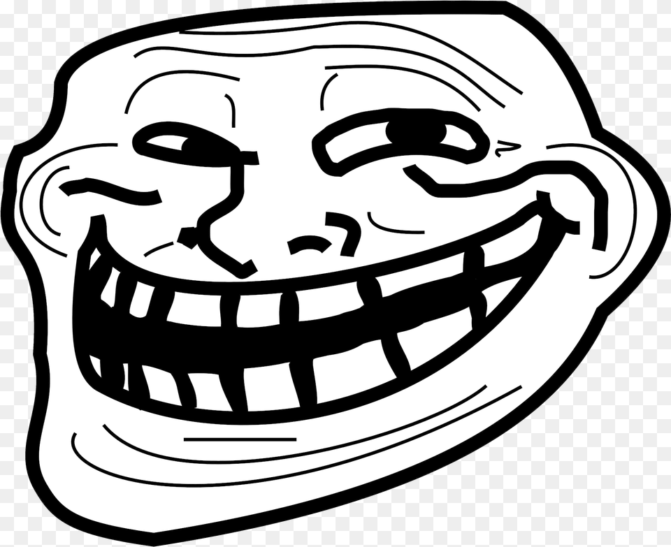 Troll Face, Sticker, Stencil, Teeth, Person Png Image