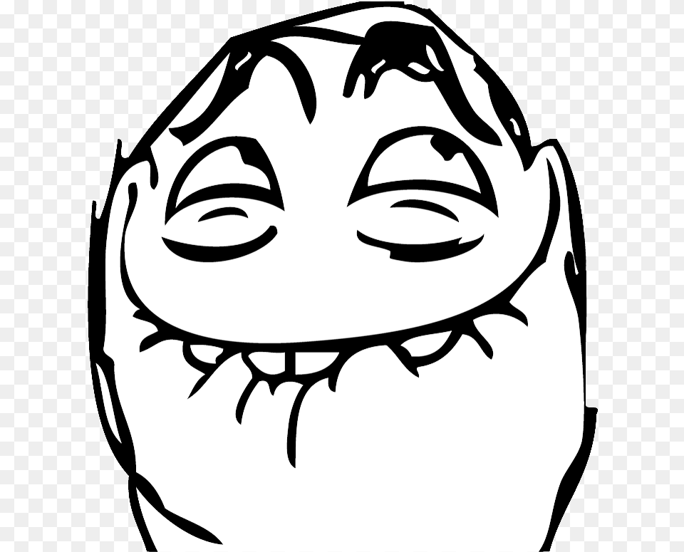 Troll Face, Stencil, Person, Art, Drawing Free Png Download