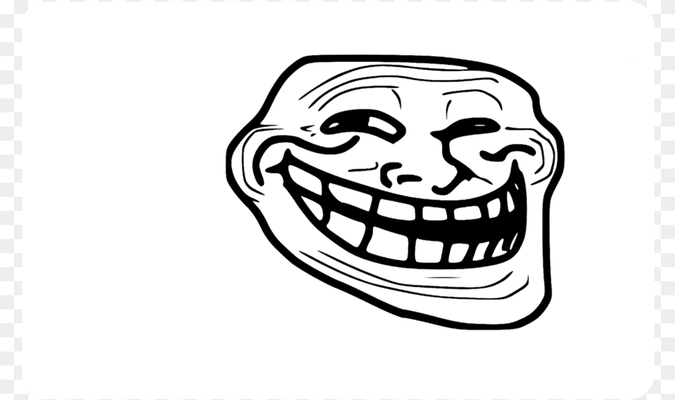 Troll Face, Teeth, Stencil, Body Part, Person Free Transparent Png