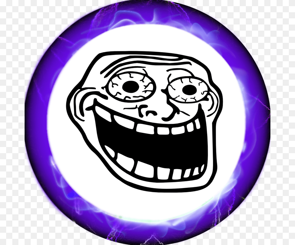 Troll Face, Purple, Sticker, Head, Person Free Png Download