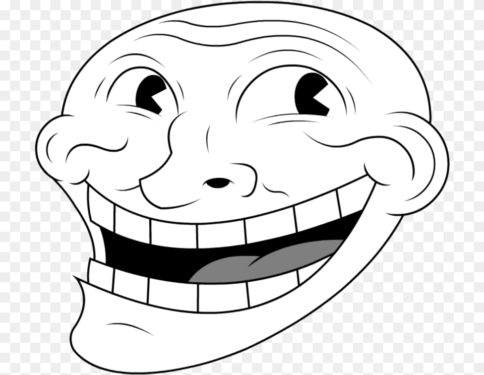 Troll Face, Stencil, Baby, Person, Art Png Image