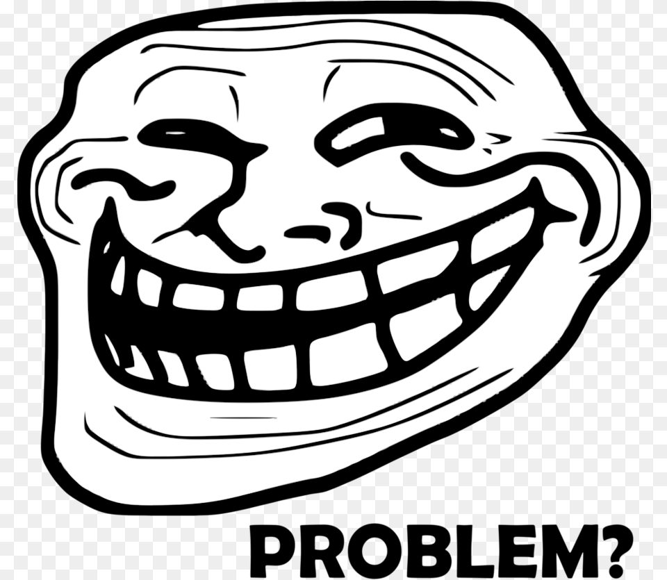 Troll Face, Teeth, Stencil, Person, Mouth Free Png Download