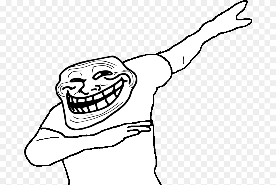 Troll Face Dab, Clothing, T-shirt, Stencil, Person Png Image