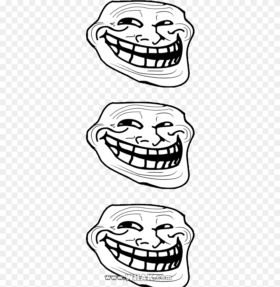 Troll Face Gif Stencil, Baby, Person, Sticker Free Transparent Png