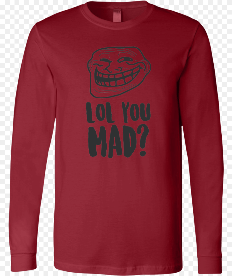Troll Face Lol You Mad T Shirt, Clothing, Long Sleeve, Sleeve, T-shirt Free Transparent Png