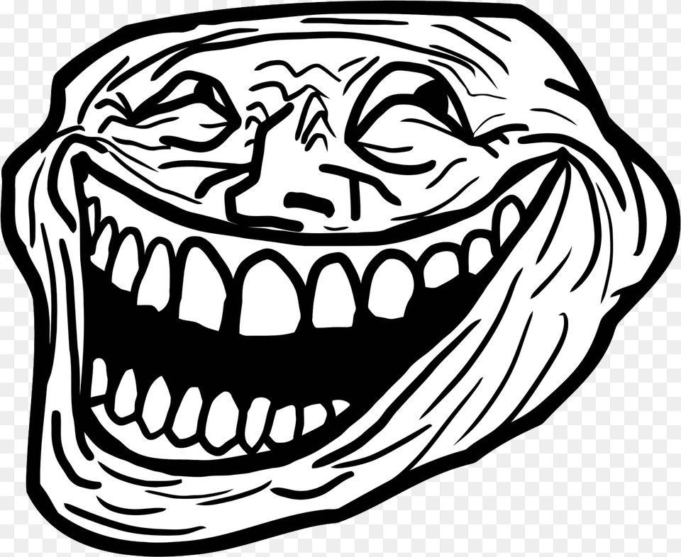 Troll Face No Background Omega Troll Face, Teeth, Person, Body Part, Mouth Free Png
