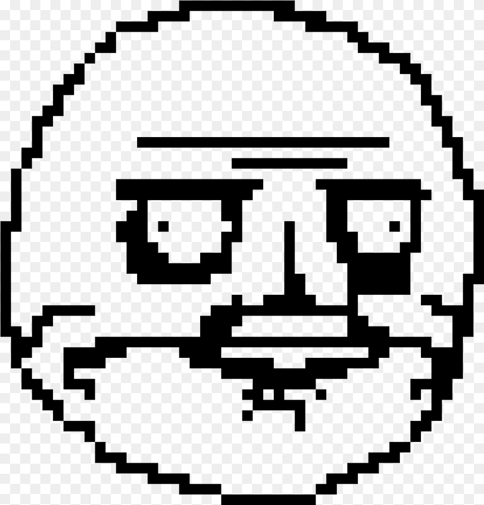 Troll Face Pixel, Gray Free Png