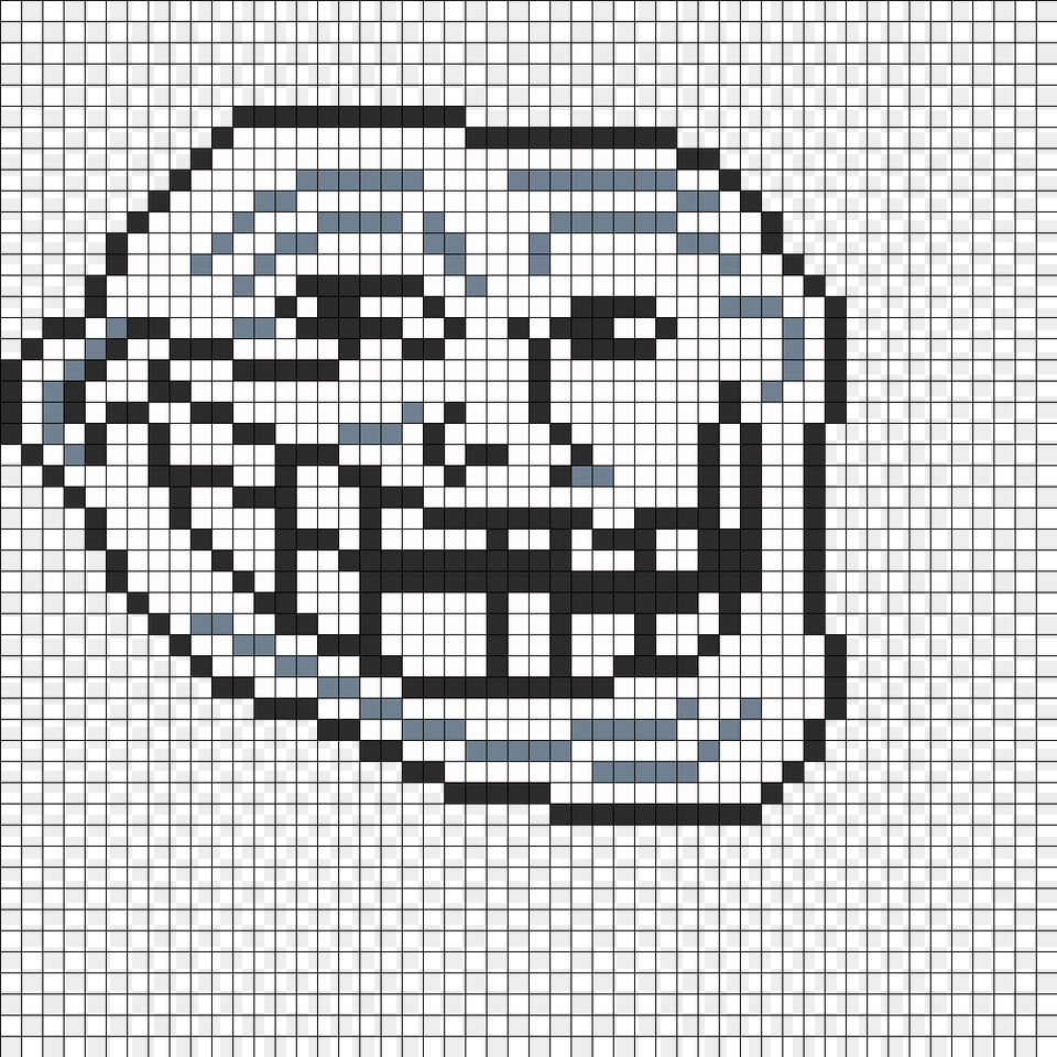 Troll Face Pixel Art, Tile, Qr Code, Mosaic Png Image