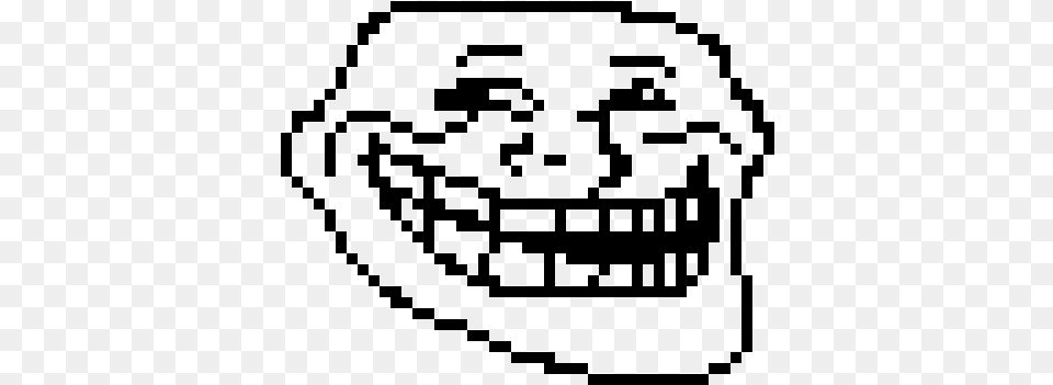 Troll Face Troll Face Pixel Art, Gray Free Png